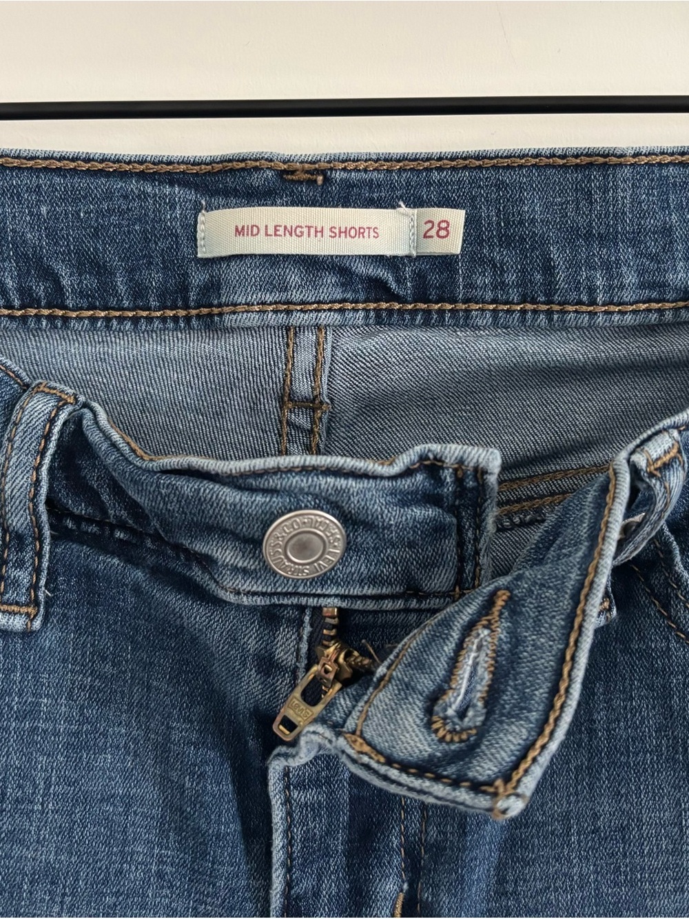 Levi's Women's Mid-Length Denim Shorts - Blue
